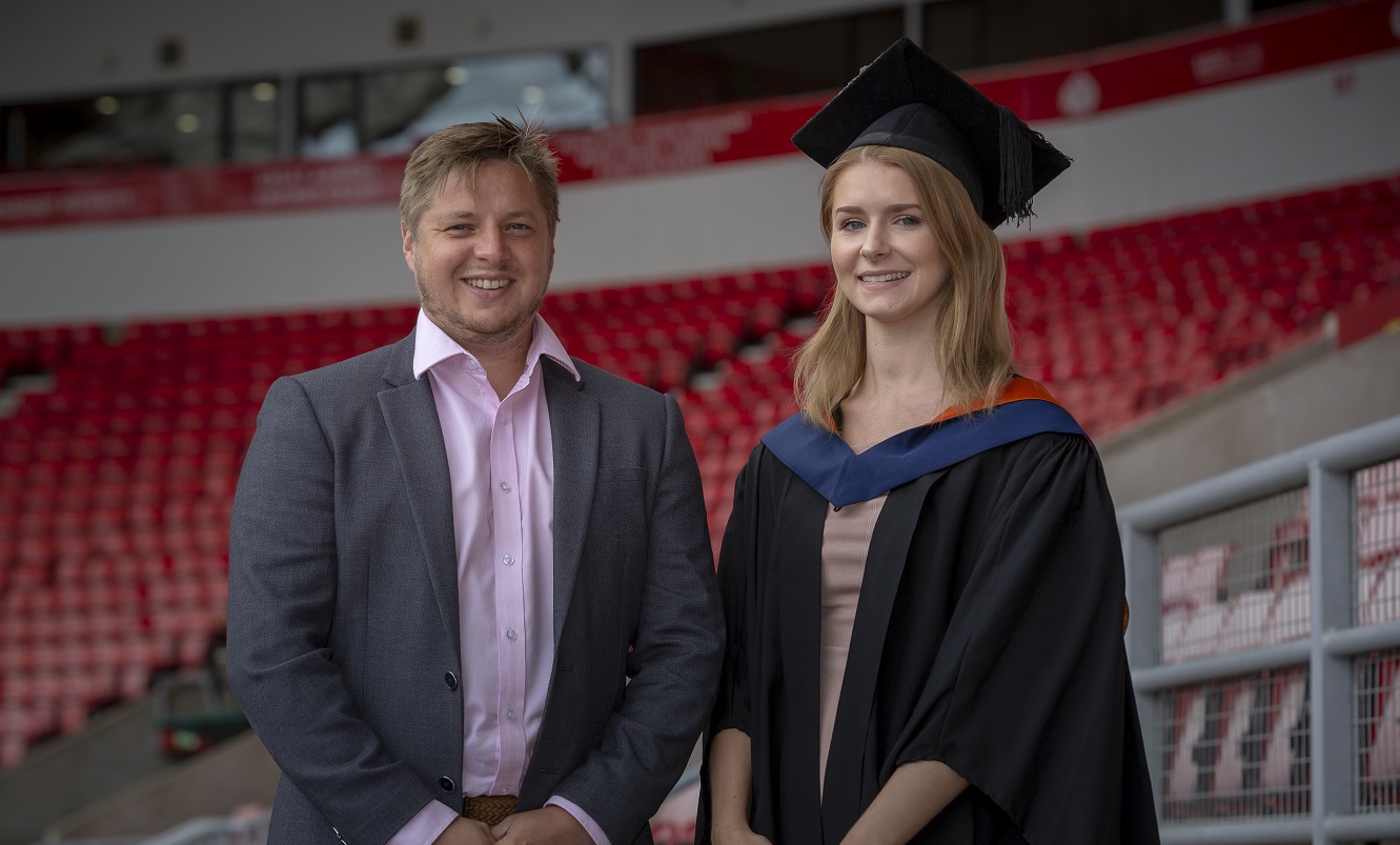 Alexandra MacRae with Simon Howatson, CEO of DC Reclamation